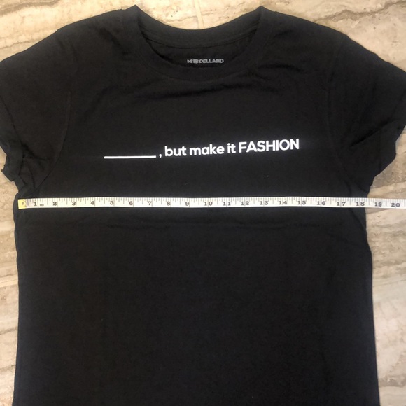 NWOT Tyra Banks ModelLand “__,but make it Fashion” Short Sleeve Tee Size Large - Picture 6 of 15
